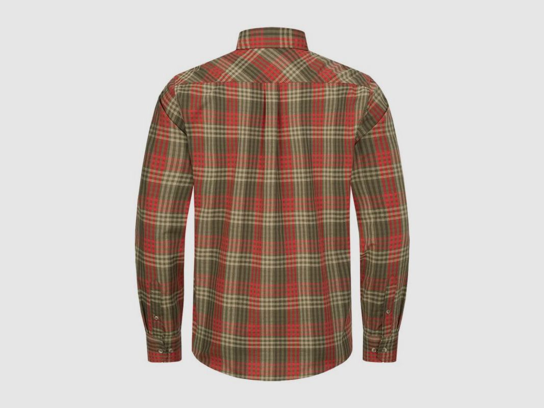 Blaser Herren Leinenhemd Levin Braun/Rot Kariert