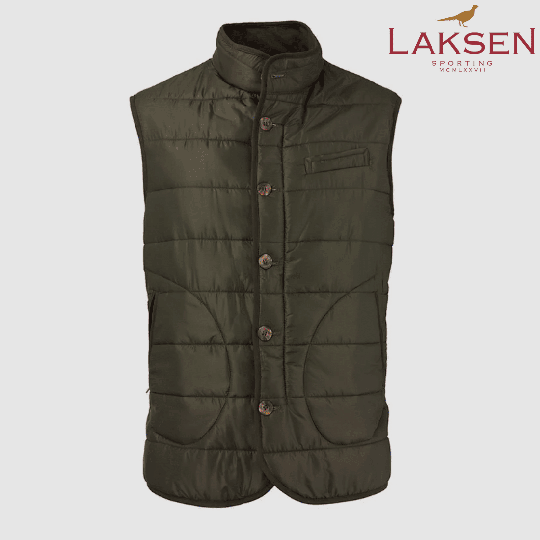 Gilet matelasse donnington olive laksen, image 1 sur 2