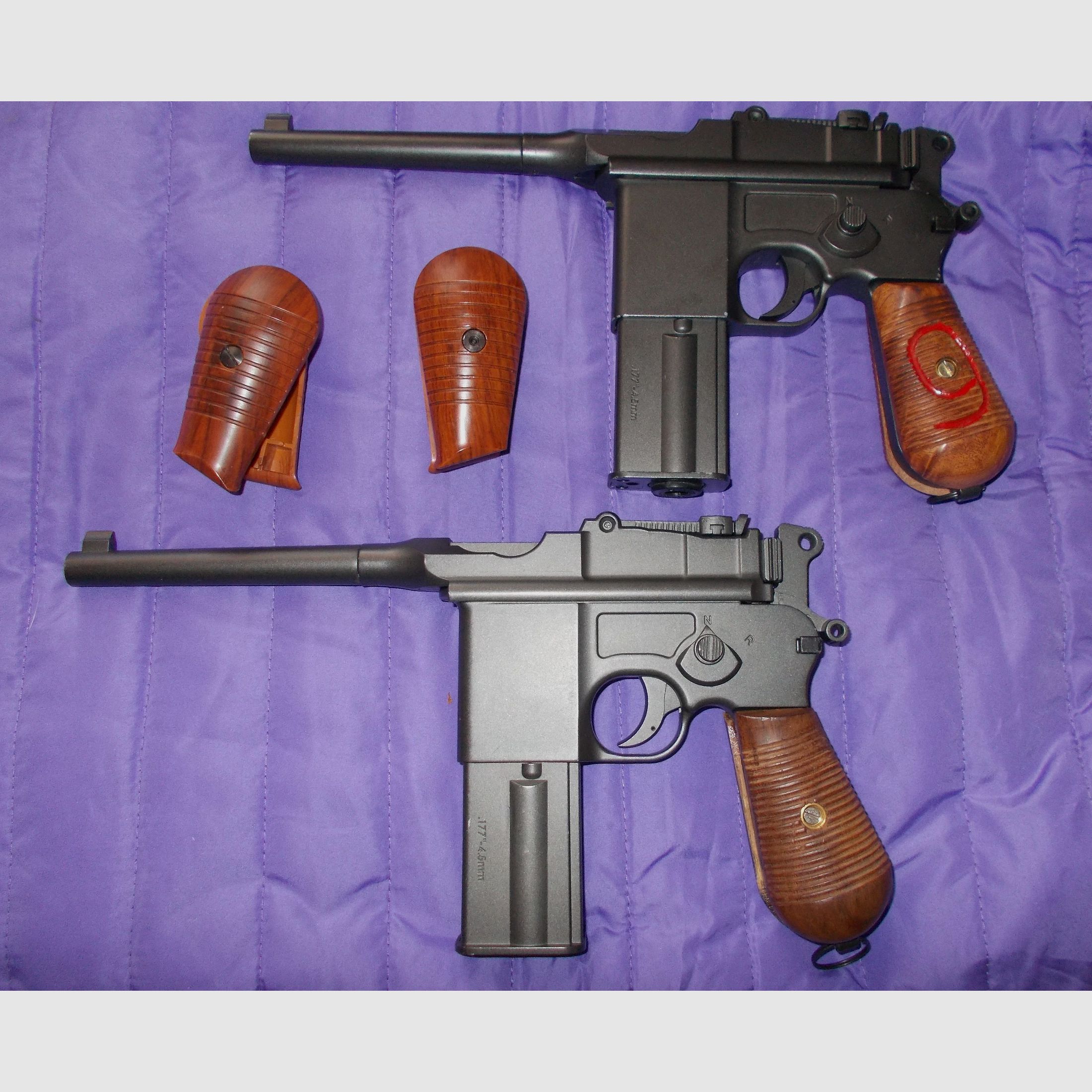 2x UmarexLegends C96 4.5mm BB CO2 Blowback with WOOD GRIPS