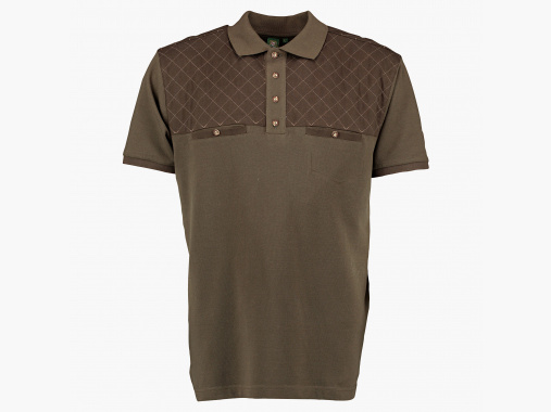 OS Trachten Polo da Uomo con Emblema in Pelle | M