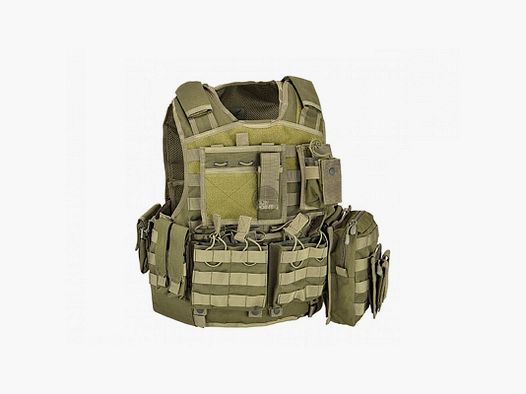 Set de transport de plaques de gilet pare-balles Defcon 5 vert OD