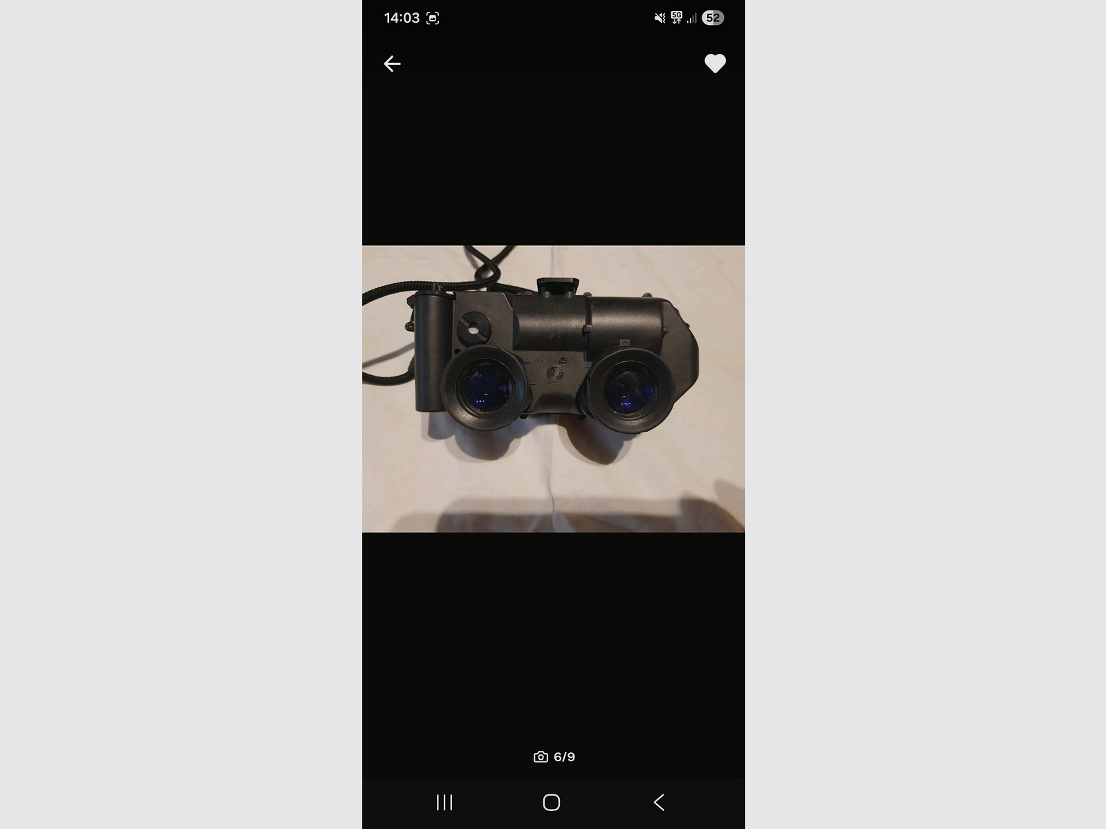 Nachtzichtversterker met helm- en hoofdbevestiging