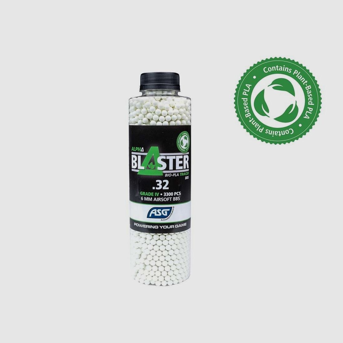 ASG Alpha Blaster Tracer 3300 Stk 6mm BB / 0,32 g / BIO / Grün, Bild 1 von 3