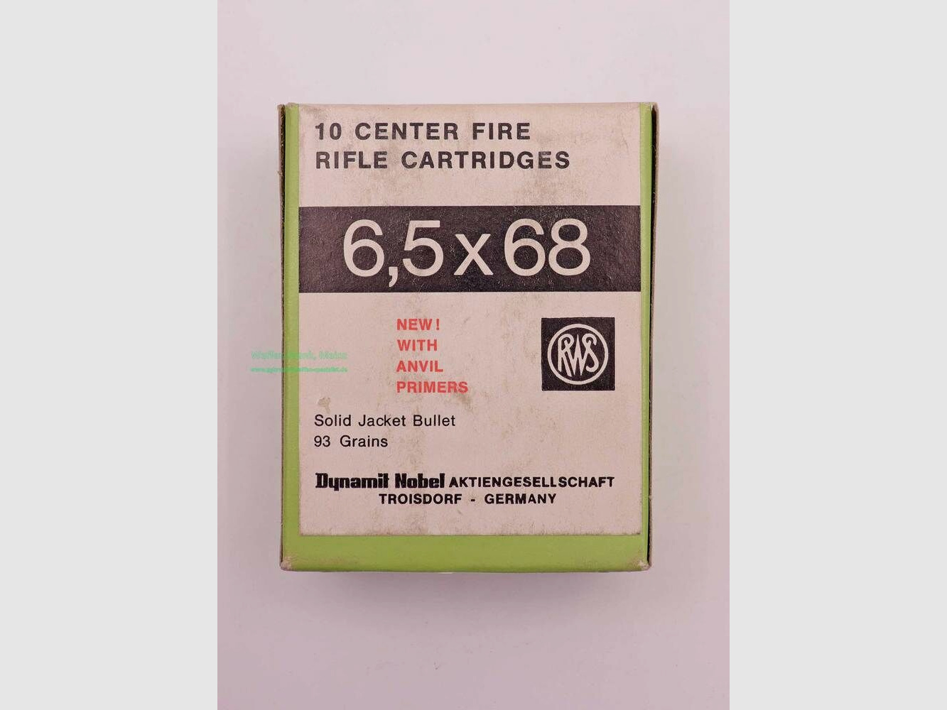 RWS (WZd.Fa.Rottweil) geweerpatronen 6,5x68