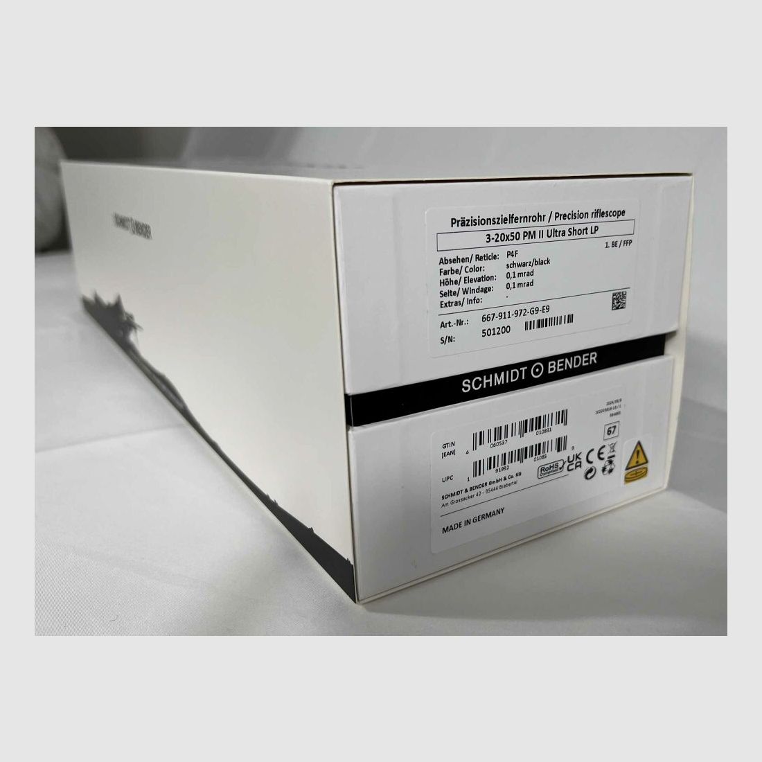 Schmidt & Bender Schmidt & Bender 3-20x50 PM II Ultra Court LP P4FL 1cm cw DT27 MTC LT / ST ZC CT