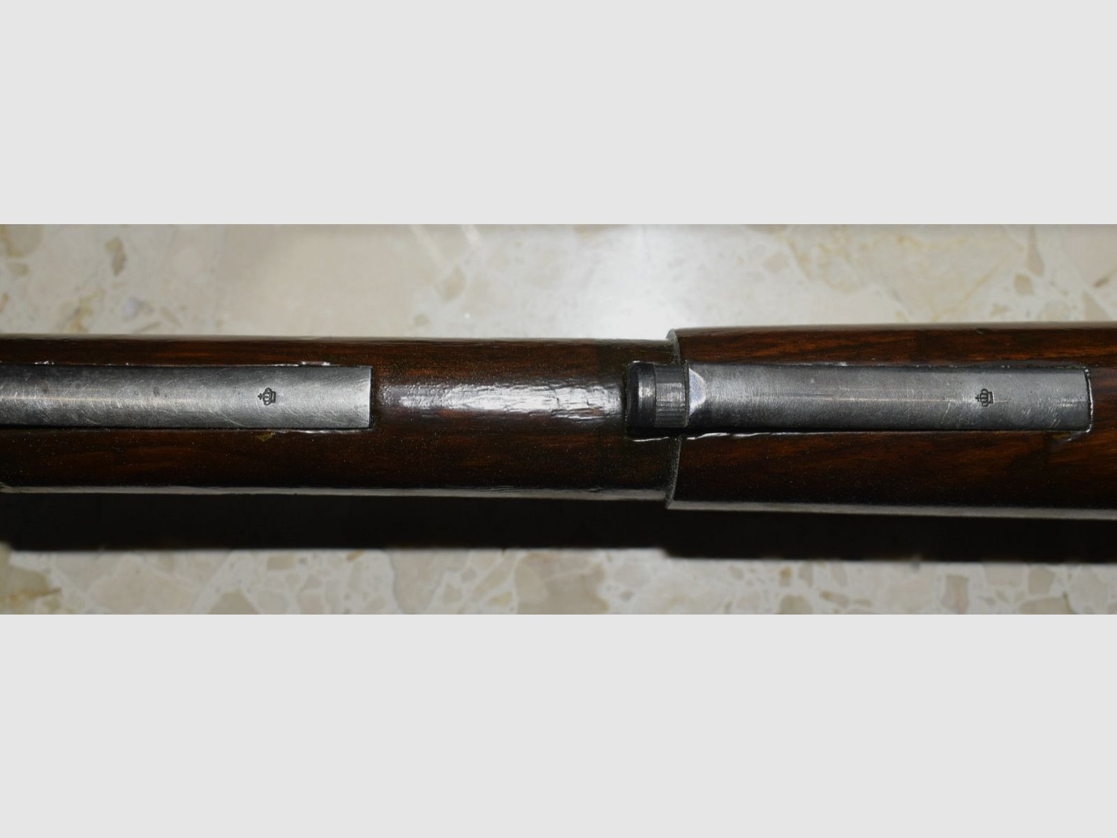 Calcio fucile, calcio fucile, accessori con corona stampata