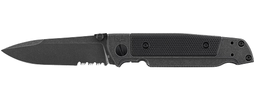Walther Q5 Steel Frame Blackwash Serrated Klappmesser