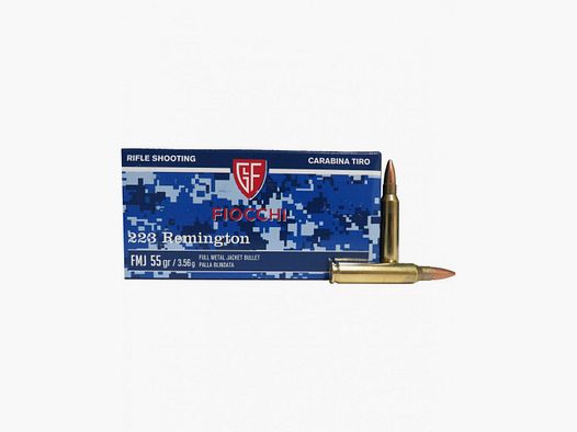 FIOCCHI Munition Kal. .223 Rem Geschoss FMJ 55gr.