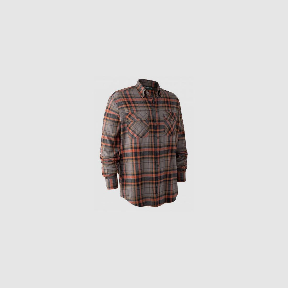 Deerhunter Geruit Shirt Oranje en Grijs mod. Marvin art.8187 DEERHUNTER, afbeelding 2 van 3