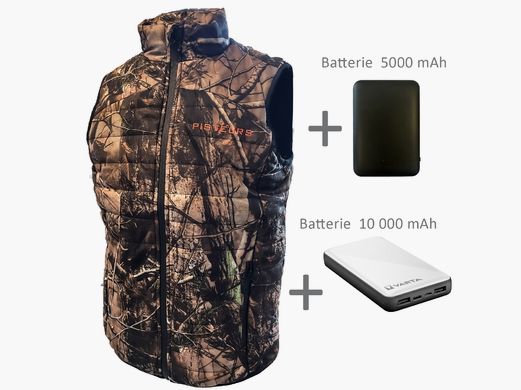 PISTEURS – PACK WESTE MIT HEIZUNG CAMO + 2 BATTERIEN