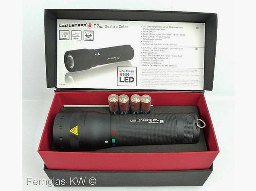 Ledlenser Taschenlampe P7 QC Geschenk BOX mit Tasche, Schlaufe und Batterien
