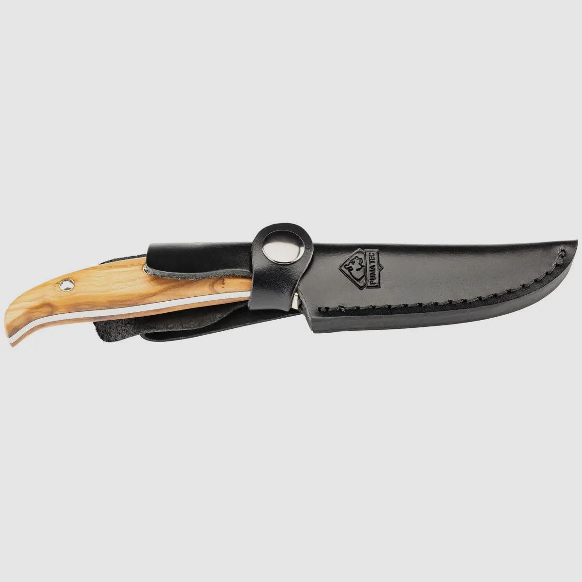 PUMA TEC belt knife, olive wood with mosaic pins