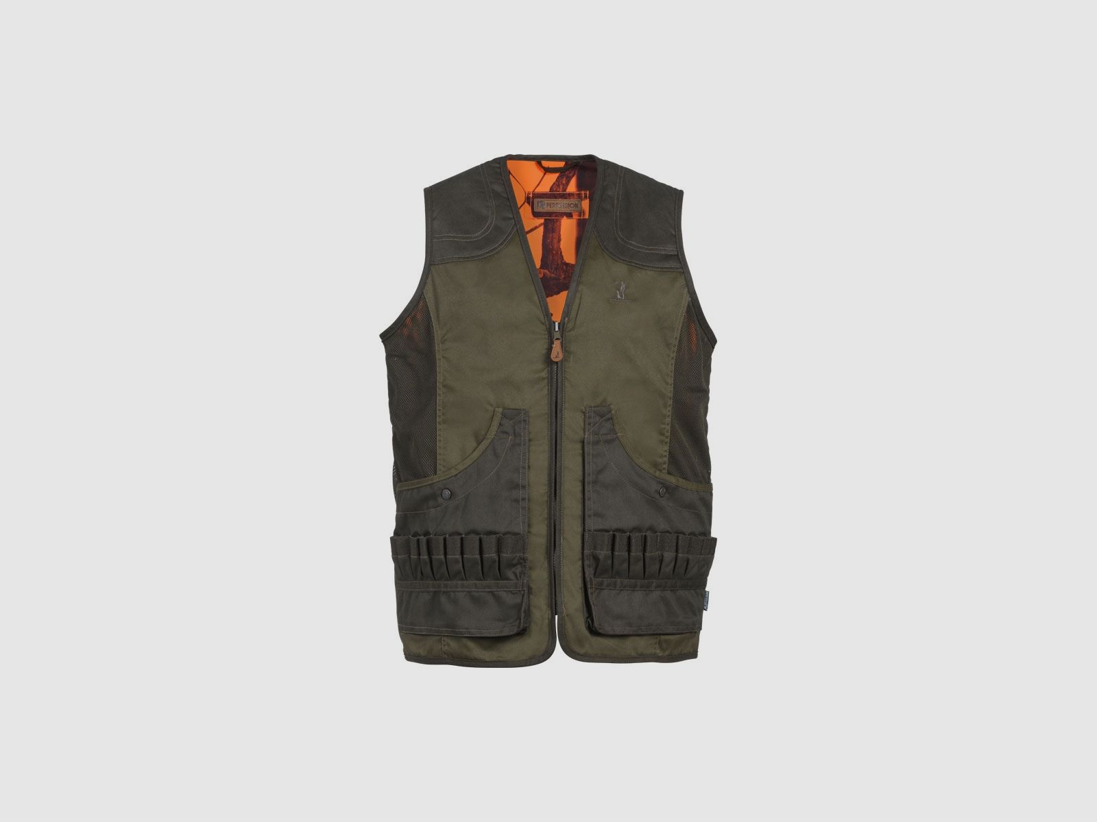 PERCUSSION reversible shooting vest olive/orange