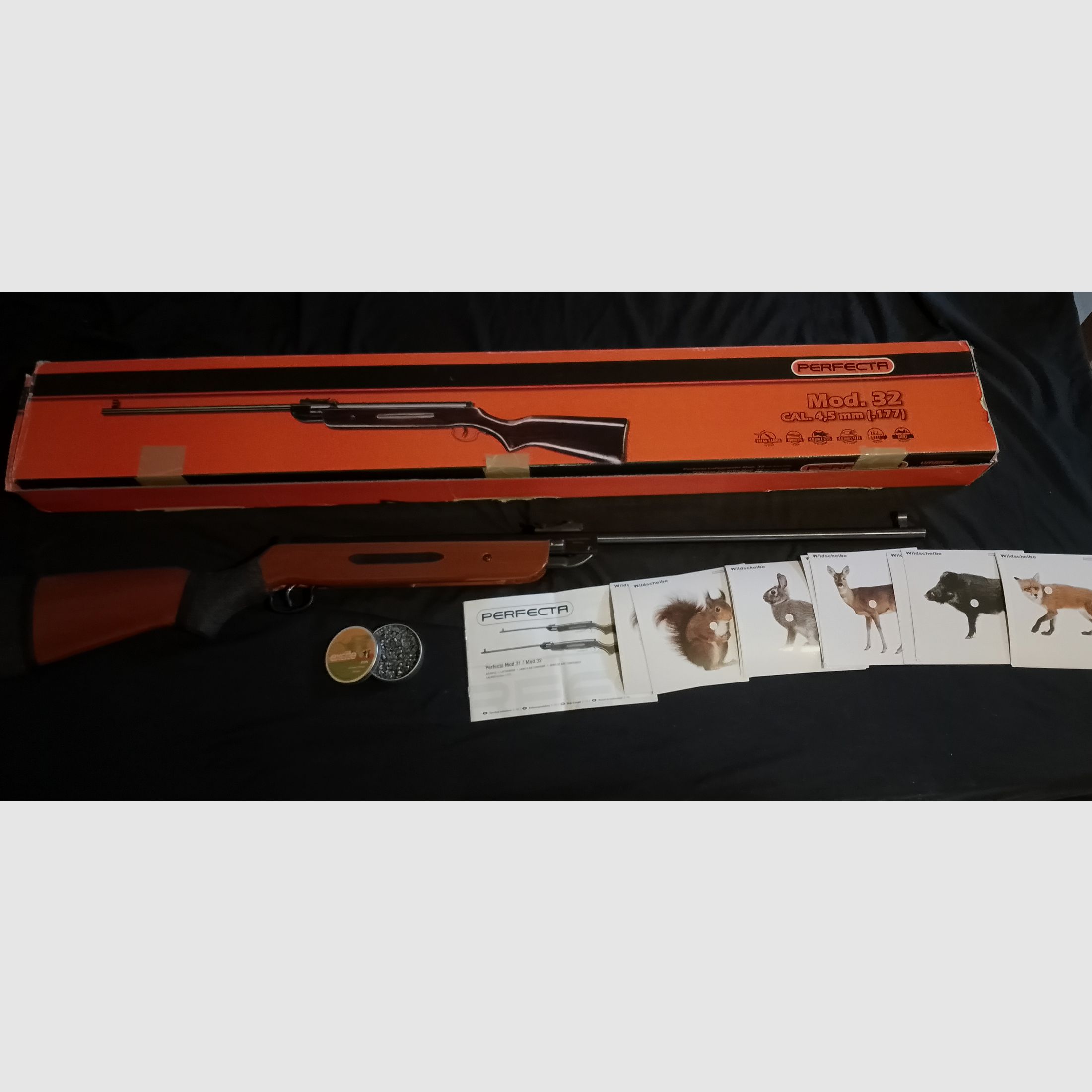 Nice Umarex perfecta oldschool air rifle 4.5mm .177 with Excite econ diabolo pellets and targets Optional with scope 4x28 Nikko