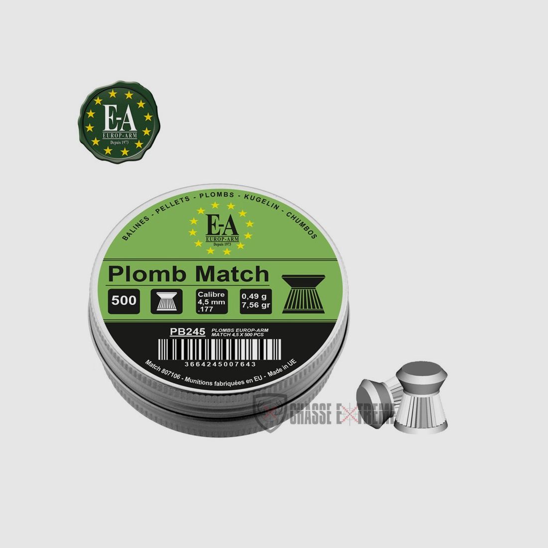 500 Diabolos EUROP-ARM Match Flachkopf Kal. 4,5 mm, Bild 1 von 4