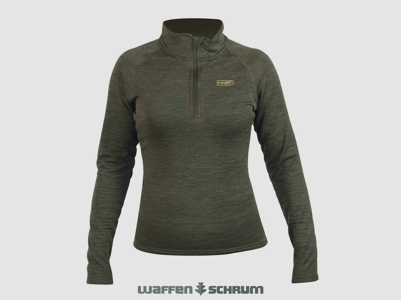 HART Langarmshirt Camiseta Trail mit Zip Grün