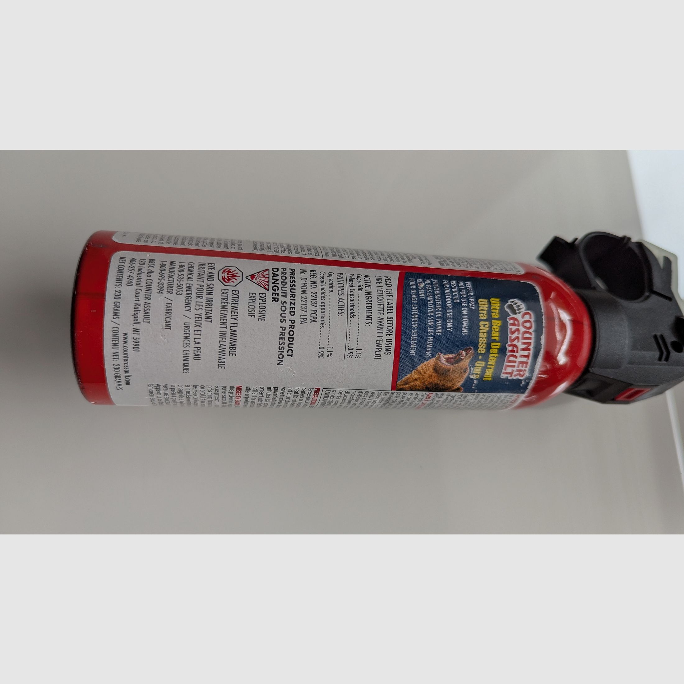 Pfeferspray Tierabwehrspray Bärenspray EPA Genehmigung