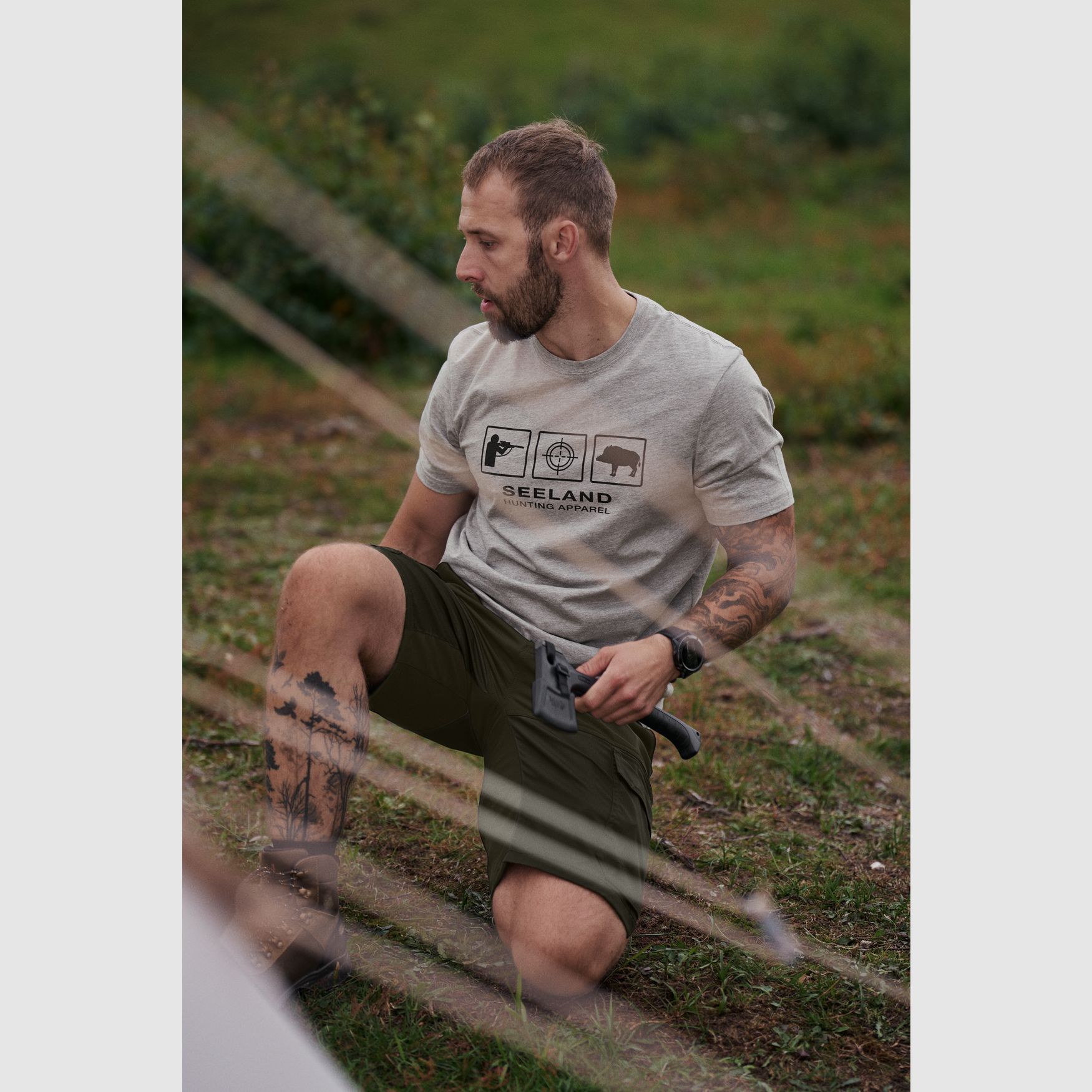 Seeland Lanner T-shirt – gris foncé chiné, image 5 sur 5