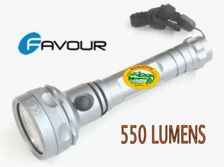 FAVOUR Aluminium-Taschenlampe 500 Lumen