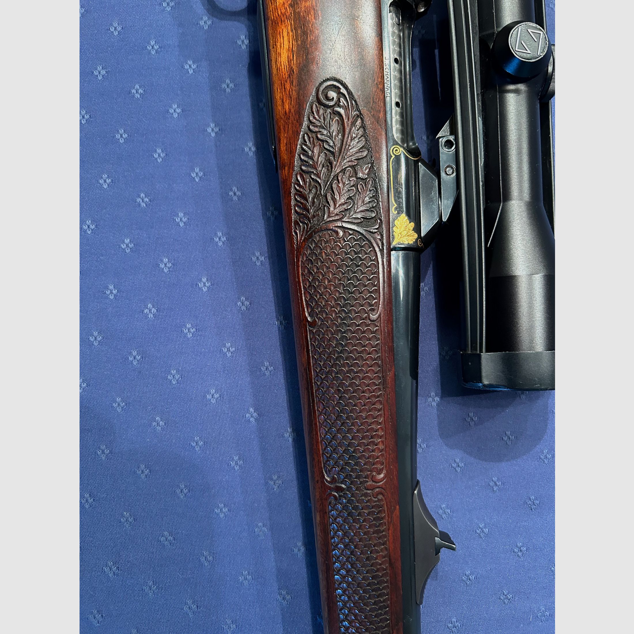 Fucile Stutzen Sauer 90 con inserti in oro