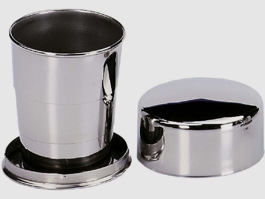 Bicchiere pieghevole altezza 7 cm in acciaio inossidabile