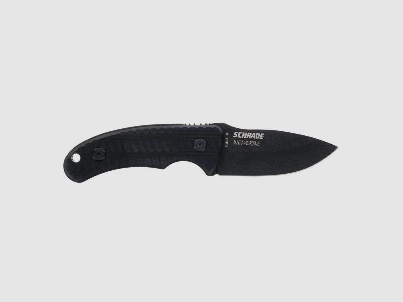 Cuchillo fijo negro Wolverine mini SCHRADE, imagen 2 de 3