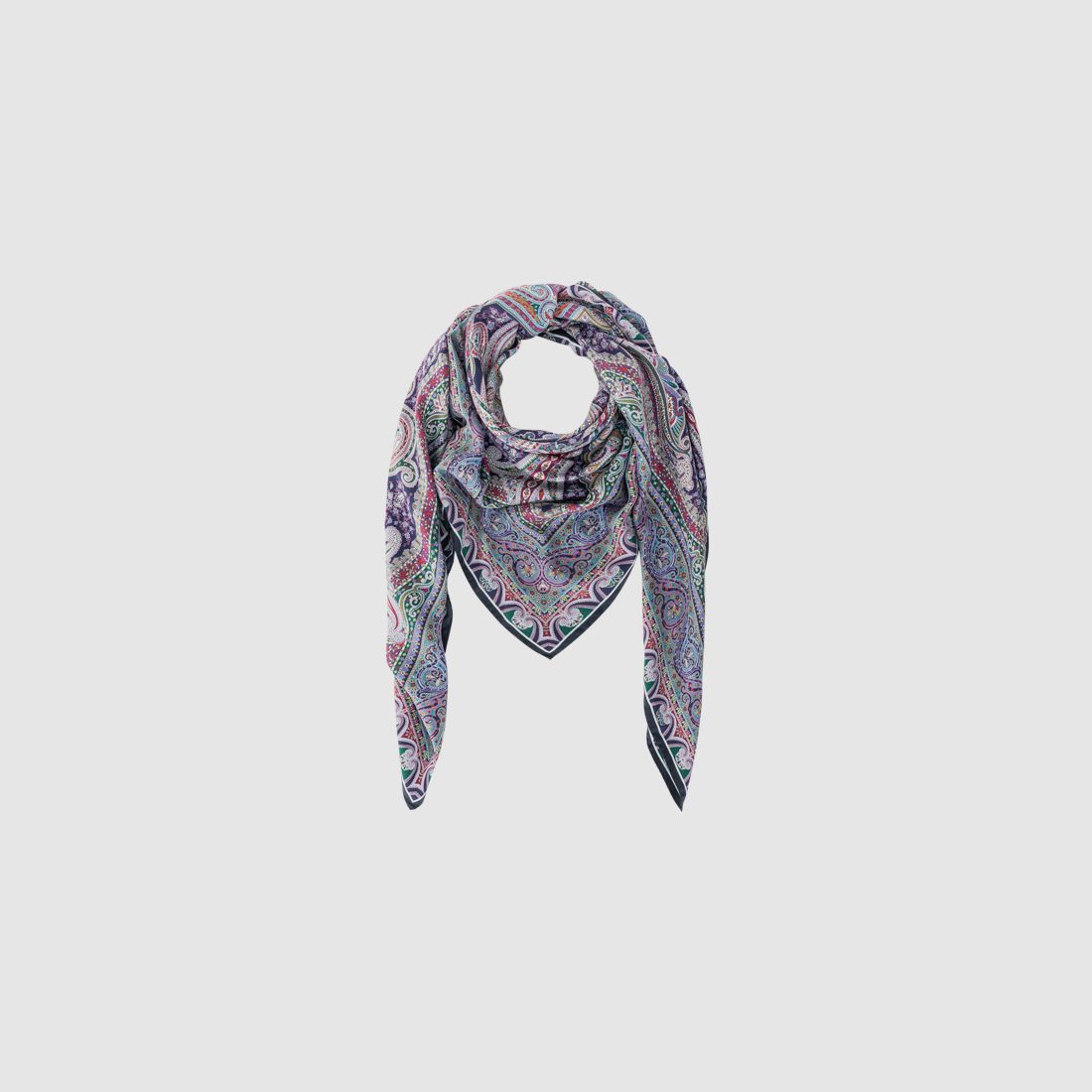 Tuch aus reiner Twillseide rolliert mit sandwashed – Finishing satte marineblaue Färbung, Bild 1 von 3