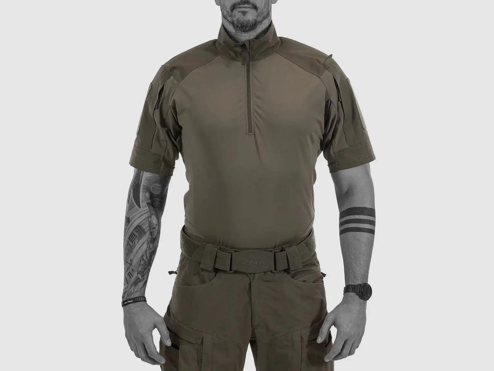 UF Pro UF Pro Kurzarm Combat Shirt P-40 Responder Shirt - Steingrau Oliv / L
