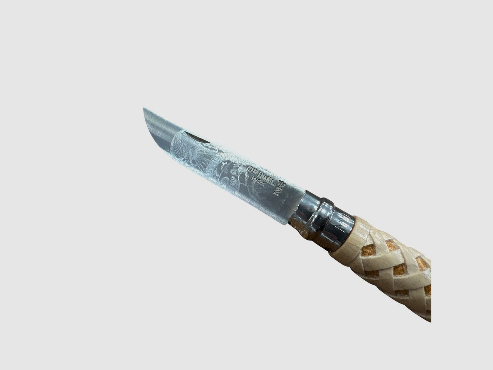 MESSER – OPINEL – N.8 INOX HANDGEFERTIGT MIT DIAMANT-MUSTER, Bild 2 von 4