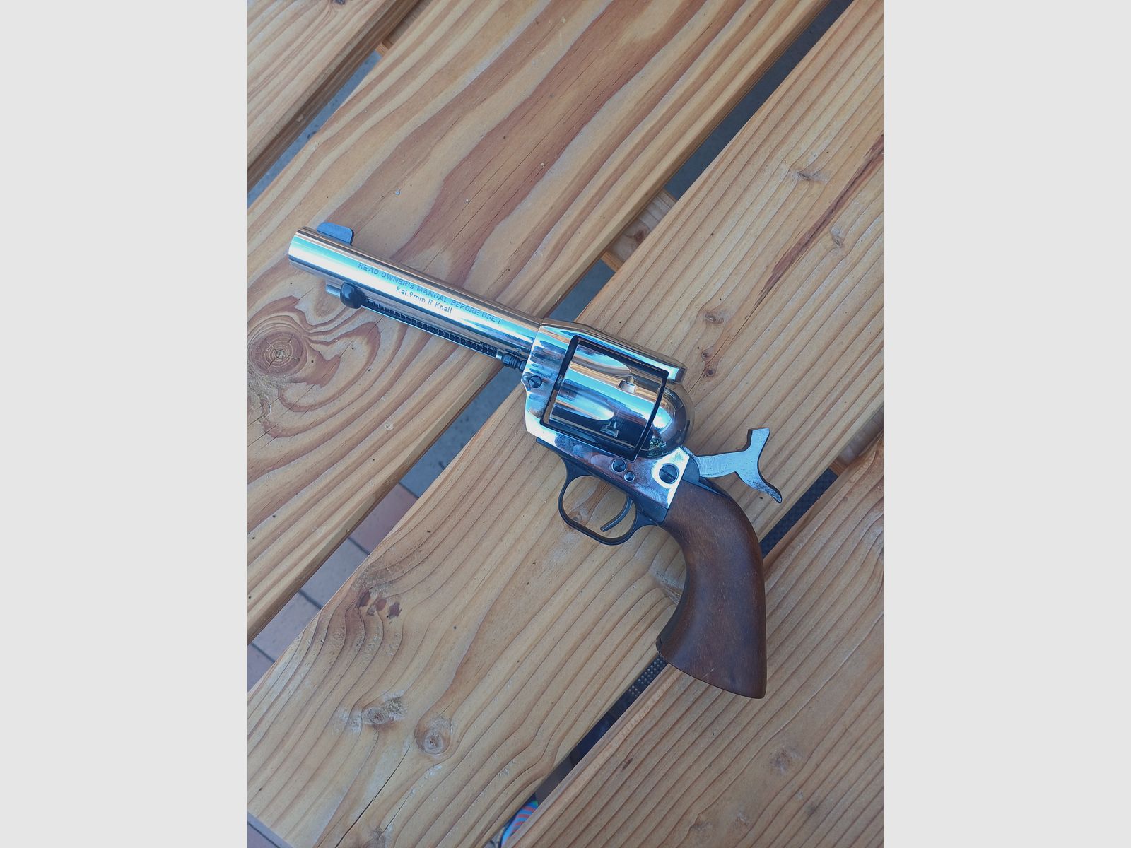 Weihrauch Western Single Action Revolver 9mm Knall Chrom