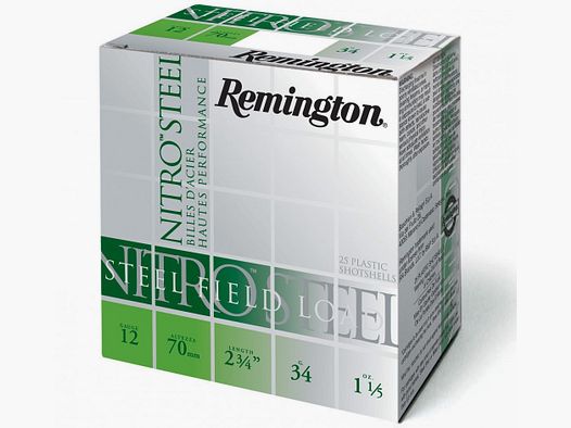 Cartuchos de caza 12/70 REMINGTON Nitro-Steel 34gr. P-3