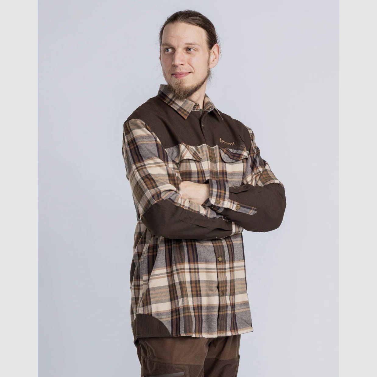 Pinewood Furudal Pro Tracker Wool Shirt Beige/Suede Brown, afbeelding 2 van 3