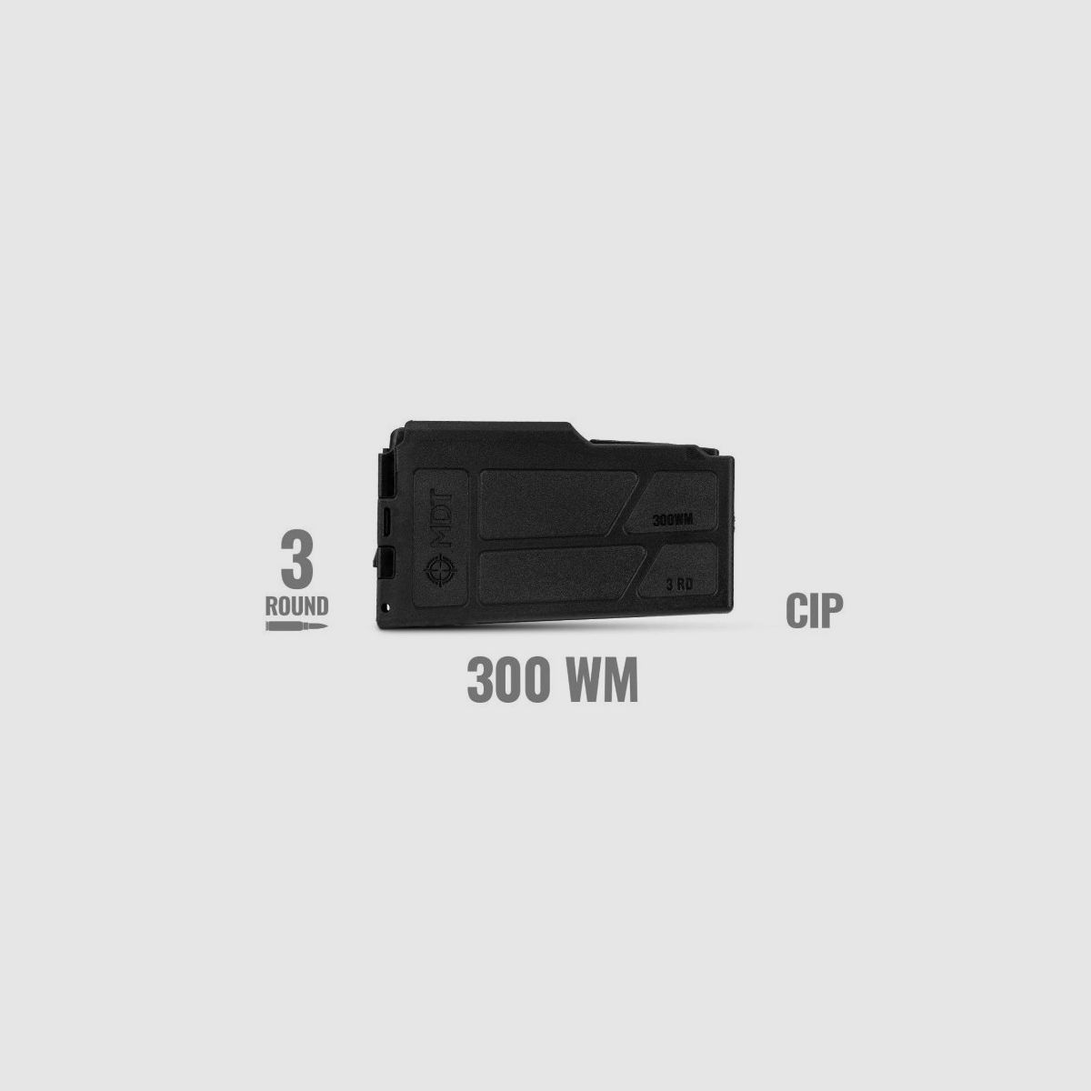MDT MAGAZINE LONG ACTION IN POLYMER CAL. 300 WINCHESTER MAGNUM 3 ROUNDS, image 2 of 6