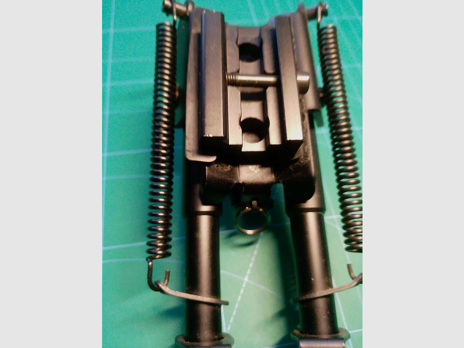 Zweibein 22 mm Metall Airmagnum PCP Gewehr mit Federn höhenverstellbar Gummi an den Füßen