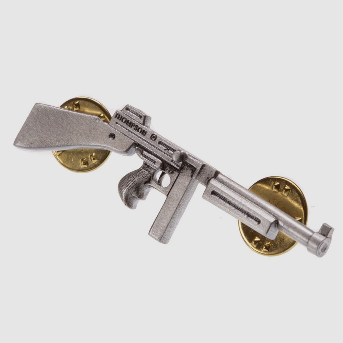 Anstecker M1 Tommy Gun silberfarbig