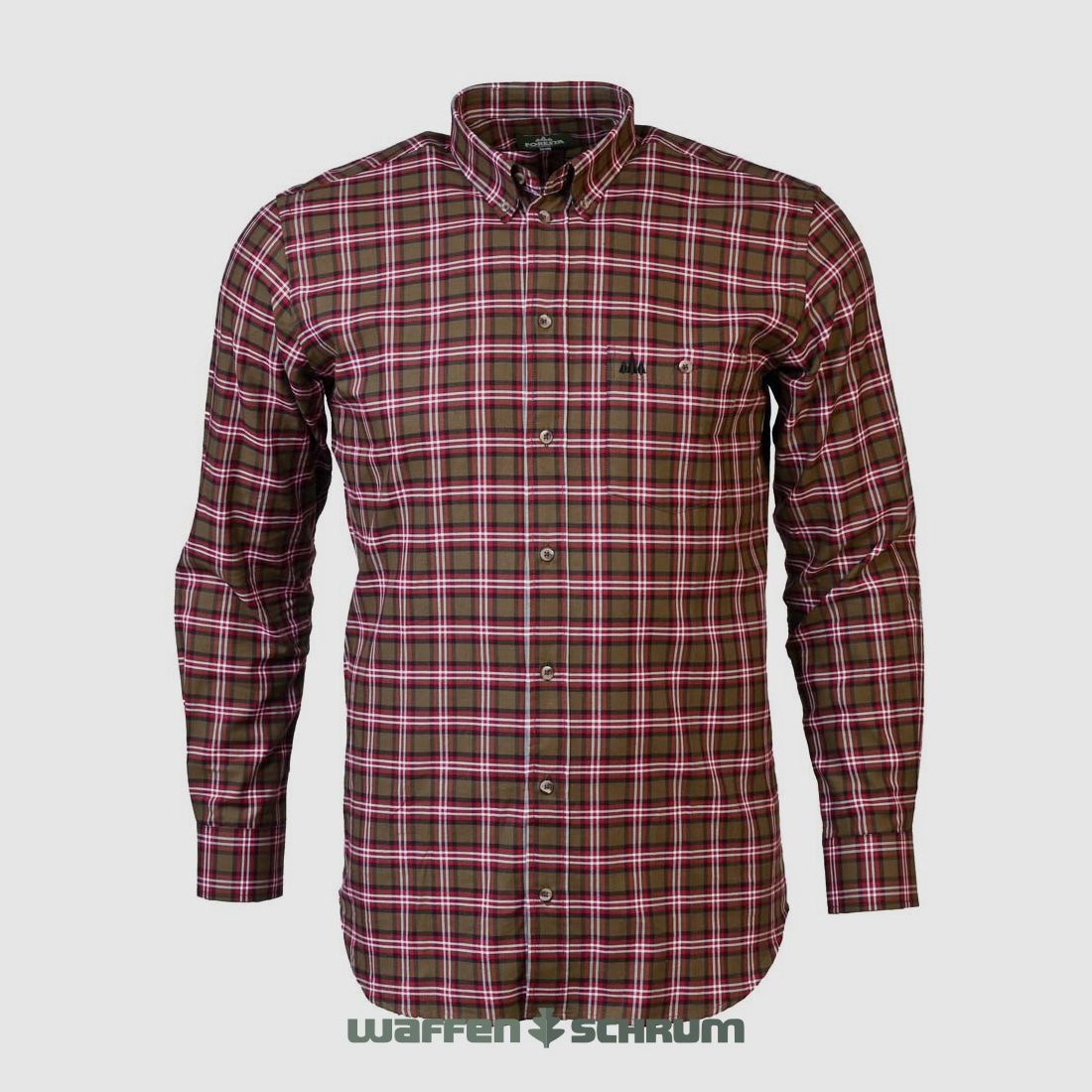 Foresta shirt olive checkered
