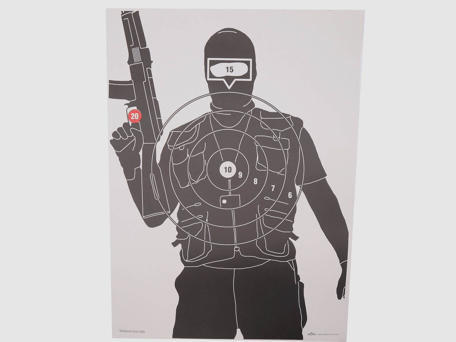 Target board terrorist, 5 pcs.