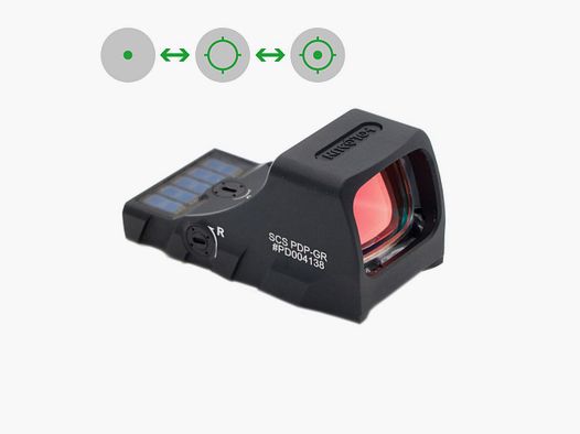 Holosun SCS-PDP-GR viseur à point circulaire optique de montage direct pour Walther PDP 2.0 OR 2 MOA point & 32 MOA cercle vert