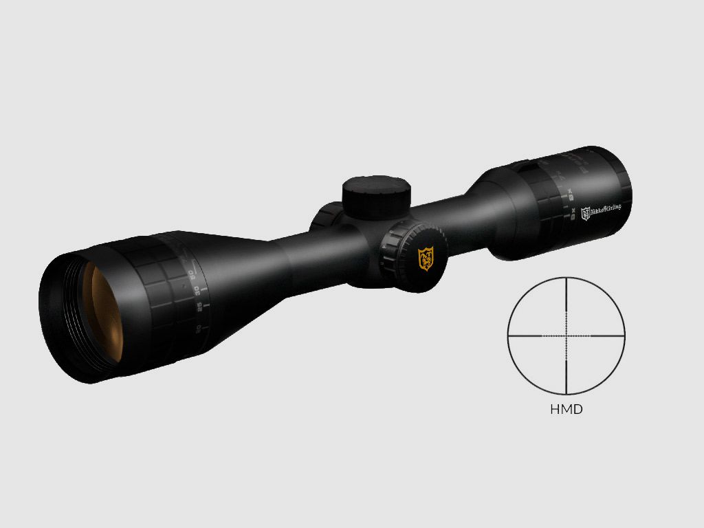 Zielfernrohr Nikko Stirling Panamax 3-9x50 AO IR, Leuchtabsehen Half Mil Dot, 1 Zoll Tubus