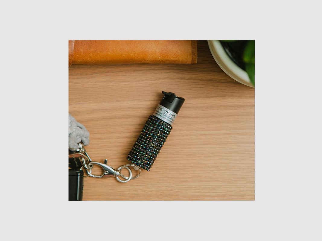 Bombe lacrymogène Strass porte-clefs Gel Poivre 15ML Sabre Red, image 3 sur 4