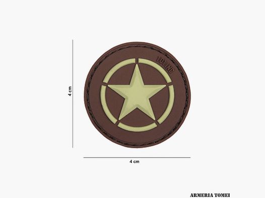 PATCH – 3D PVC ALLIED STAR BROWN #18045