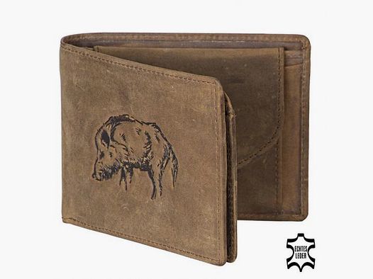 Wallet with boar landscape format