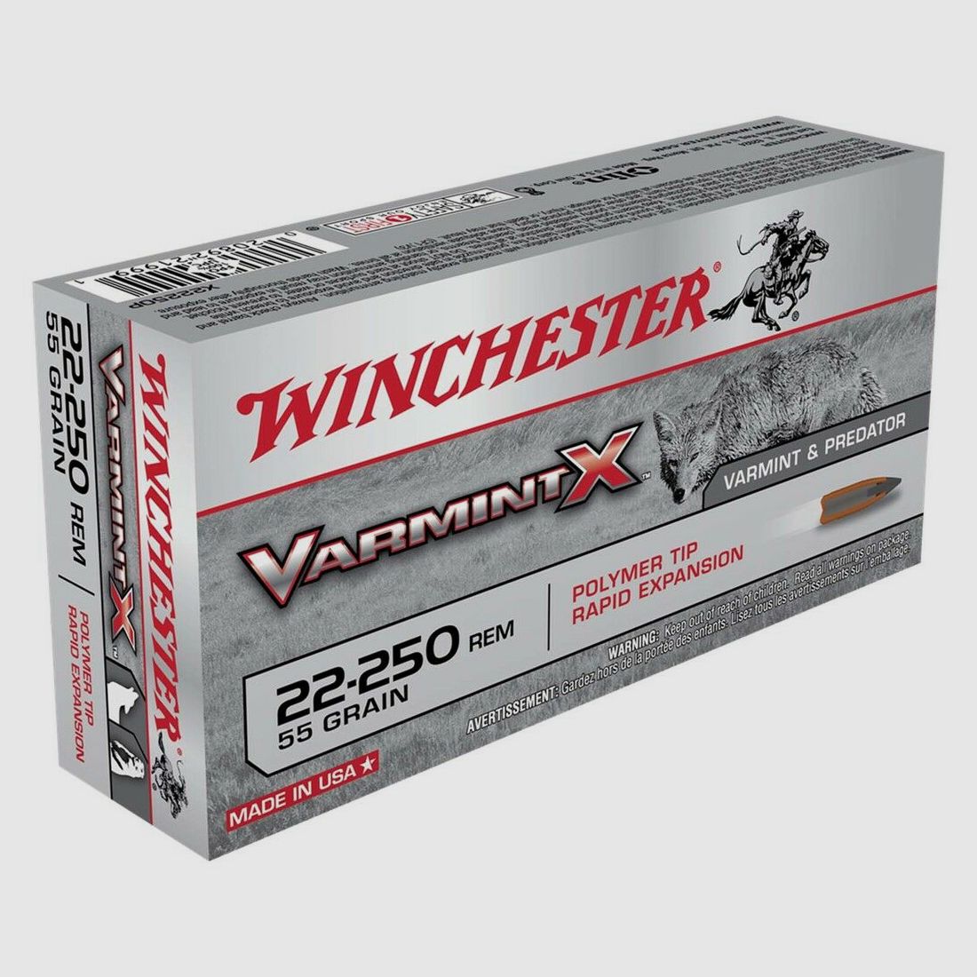 Winchester Varmint X 55grs. á20 .22-250 Rem., Bild 1 von 2