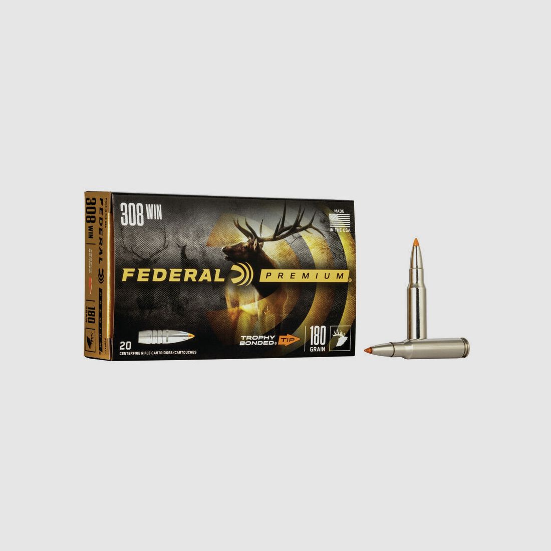 Büchsenmunition FEDERAL Trophy Bonded Tip – 308 Win. – 180 grains, Bild 1 von 6