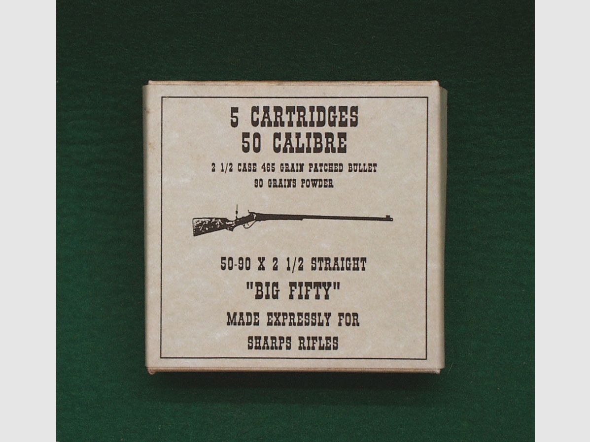 Replika Patronenboxen 50Calibre 50-90x2-1/2 Rechtstreeks