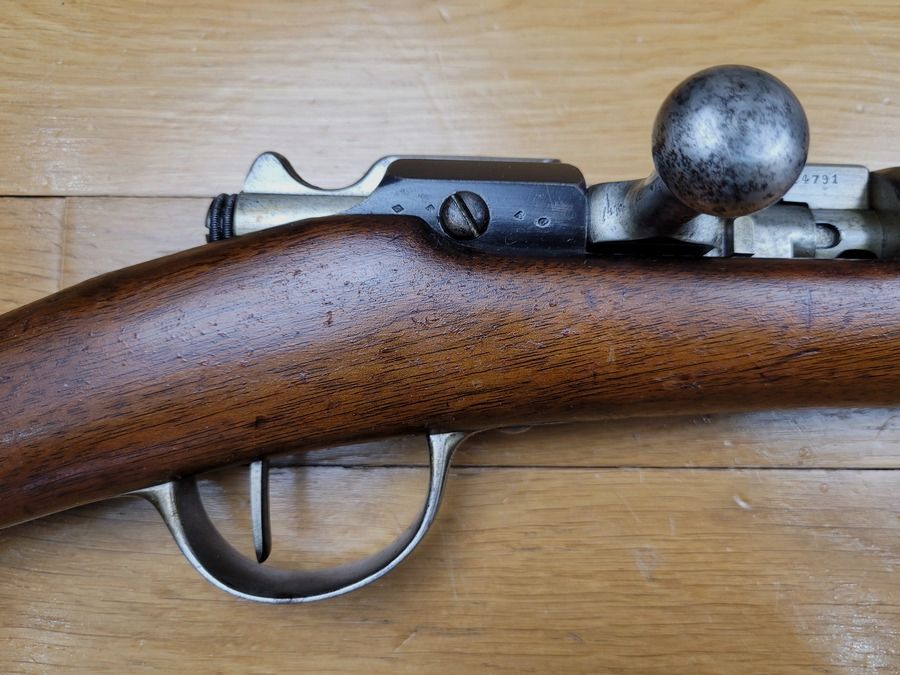 Zeer mooi infanteriegeweer Gras – Model 1866-74 M80 – Omgebouwd Gras in Saint Etienne in juli 1883 – Volledig monomatrikuleer inclusief de reinigingsstaaf – Origineel kaliber 11mm Gras – Prachtige spiegelloop – Uitstekende staat, afbeelding 4 van 30