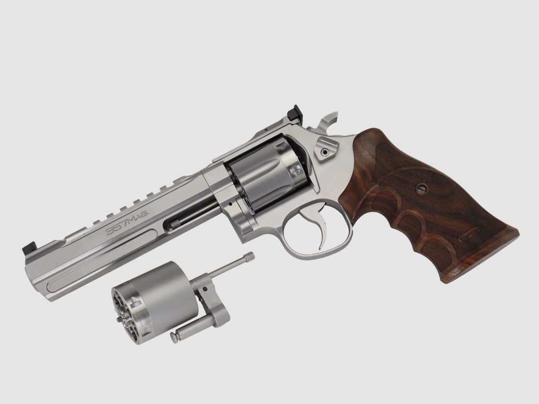 Spohr 286 Competition Stainless 6" Revolver avec barillet interchangeable fabriqué en Allemagne 6 pouces revolver de sport