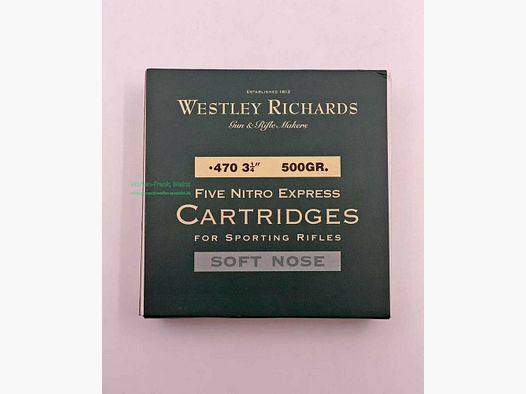 Wolfgang Romey Belgio Cartucce per Fucile .470 N.E. 3 1/4''