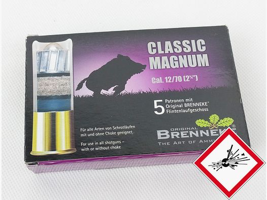 Brenneke Classic Magnum Jagdpatrone Kal. 12/70