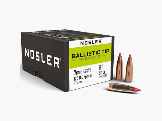 NOSLER BALLISTIC TIP HUNTING BULLETS 7MMCAL 120GR (50ST)